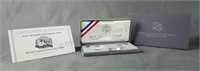 1991 Mt Rushmore 2 Coin Proof Set w/ Silver Dollar