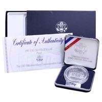 1991 USO Silver Proof in OMB
