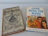 Old Gone with the Wind Book and an Old CookBook