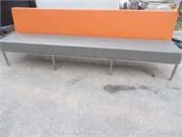 106" Cushianed Bench orange/grey