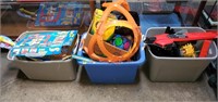 3 Boxes of Assorted Hotwheels Track Toys,