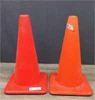2 Orange Traffic Cones