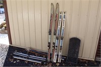 Skis and Fireplace Screen