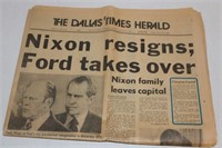1974 Nixon Resigns Ford Takes Over  Dallas Morning