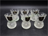 Set of 6 Thistle Shotglasses by Edinburgh Crystal