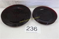Ruby Red Plates (4 each size)