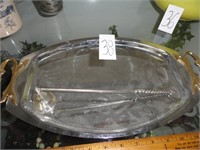 Serving tray & candle snuffer