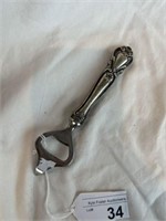 WEBSTER STERLING SILVER HANDLED BOTTLE OPENER