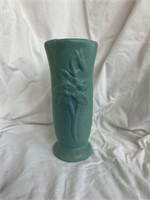 Van Briggle Pottery Blue/Green Columbine Vase 8.5