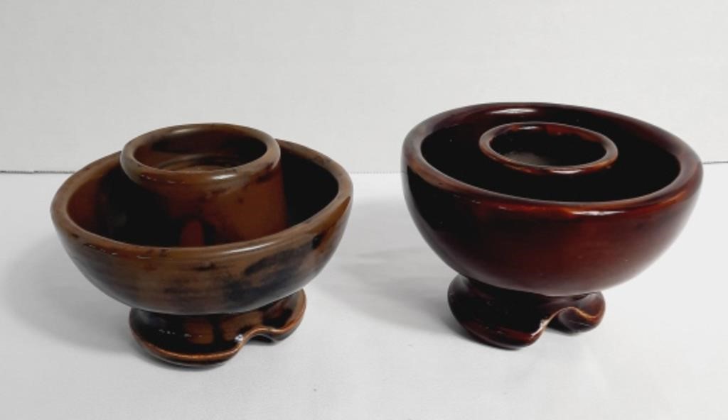 Pair of Vintage Ceramic Insulators Including