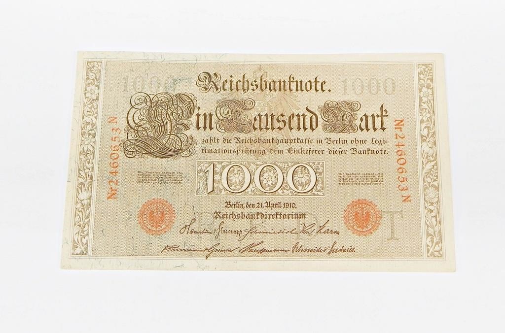 GERMANY - 1910 1,000 REICHSBANKNOTE - VF+