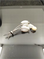 Sterling silver Flower brooch pin