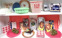 TUPPERWARE POPCORN BUCKET NAPKINS & KITCHEN LOT