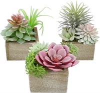 Mingfuxin Artificial Succulents Plants, Mini