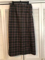 VINTAGE JESSICA LONDON PLAID MAXI SKIRT SIZE 14