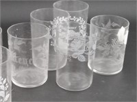 Vintage Glass Christmas Glasses