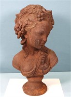 Antique Cast Iron Classical Bust