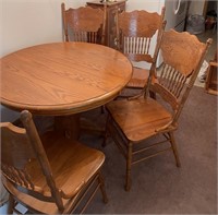 Oak table & chairs