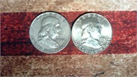 1963 & 1963 D Franklin Half Dollar