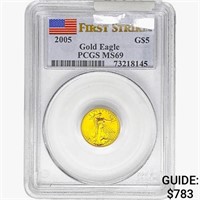 2005 $5 1/10oz AGE PCGS