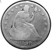 1858 O SEATED HALF DOLLAR G