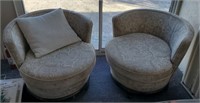 2 Swivel Chairs, 27" Tall, 30" Wide