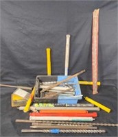 Large Assortment of Hammer Drill Bits and Rebar
