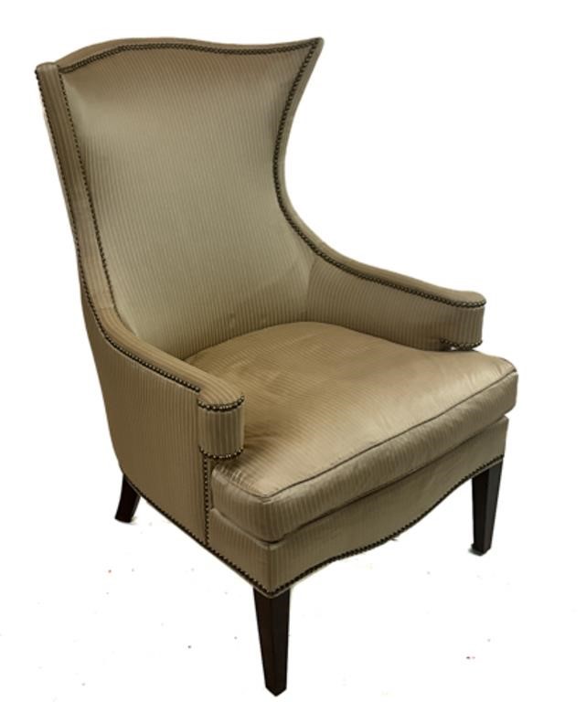 CONTEMPORARY FAN BACK  ACCENT CHAIR