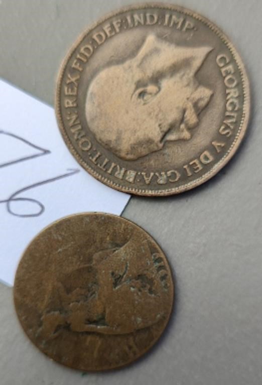 1918 & 1919 Britain Pennies