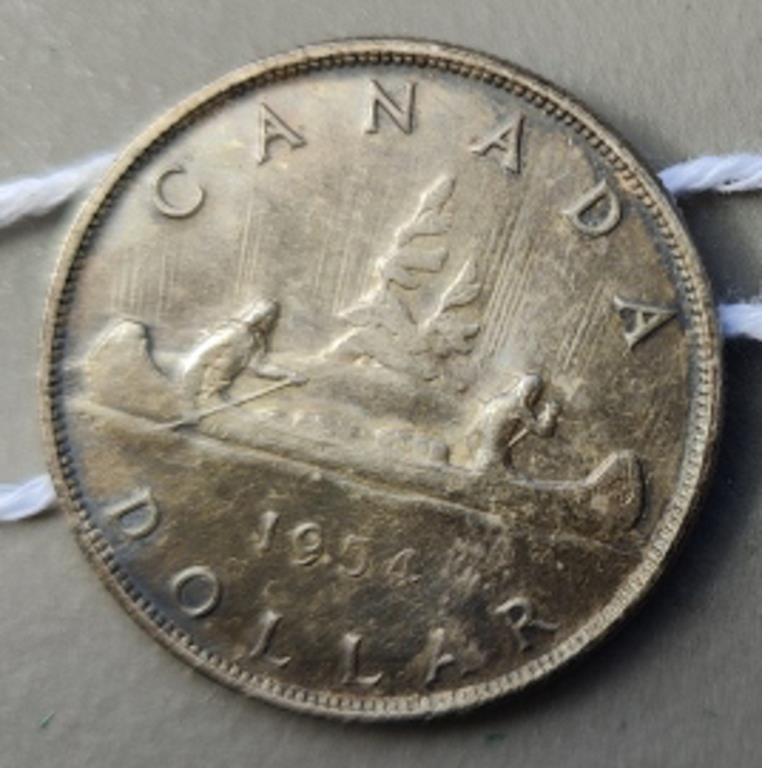 1954 Canadian Silver Dollar