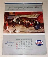 1945 Pepsi Cola Double Dot Advertising Calendar
