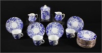 26pc Royal Crown Derby Blue Mikado Lunch Set