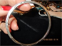 Silver TAHE Navajo Bangle Bracelet-21.6 g