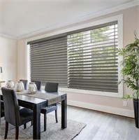 Driftwood Gray Cordless Premium Faux Wood blinds