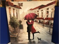 Romantic Street Scene on Canvas