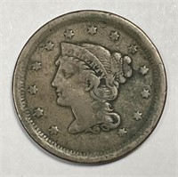 1852 Braided Hair Large Cent Good G