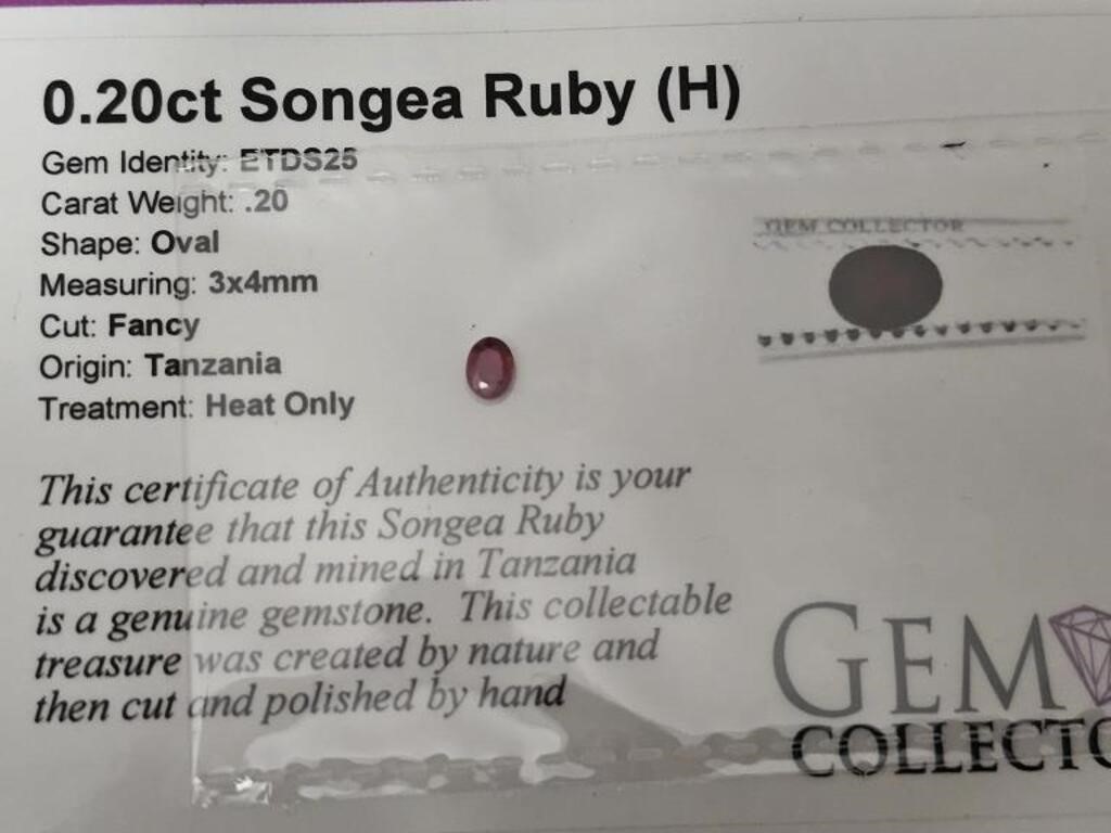 .20ct Songea Ruby