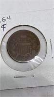 1864 2-cent piece