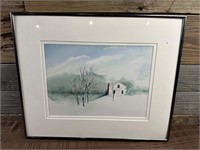 Double Matted Framed Snow Picture
