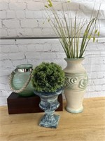 Vase 13" tall ,flower pot urn, candle holder