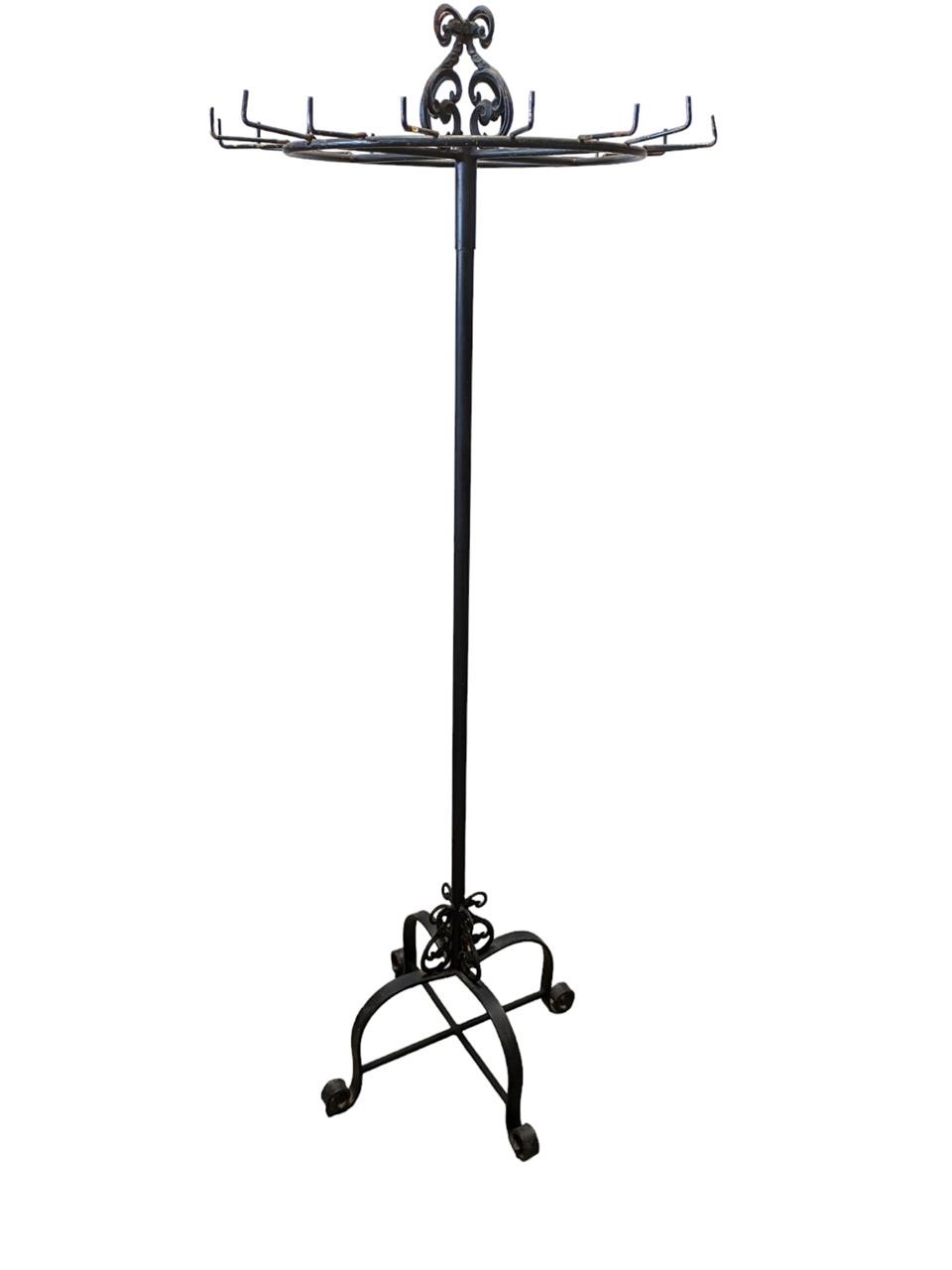 Revolving Top Stand - Cast Iron And Steel Rod