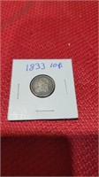 Very nice 1833 10 cent