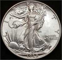 1938-P Walking Liberty Silver Half Dollar BU