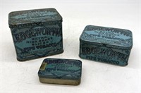 (3) Vintage Edgeworth Pipe Tobacco Tins - Small, M