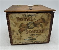 Royal Scarlet Brand Pure Ginger Wooden Store Box