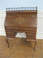 STUNNING SHELL INLAY DROP FRONT SECRETARY W/ EXTRA