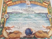 1959 Domain of the Golden Dragon Certificate