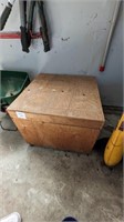 Wooden Storage box on wheels