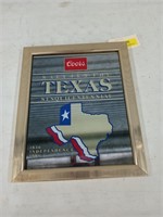 Coors framed mirror advertising 14.5 x 12