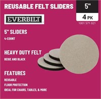 Everbilt 5 " Black Round Felt Heavy Duty